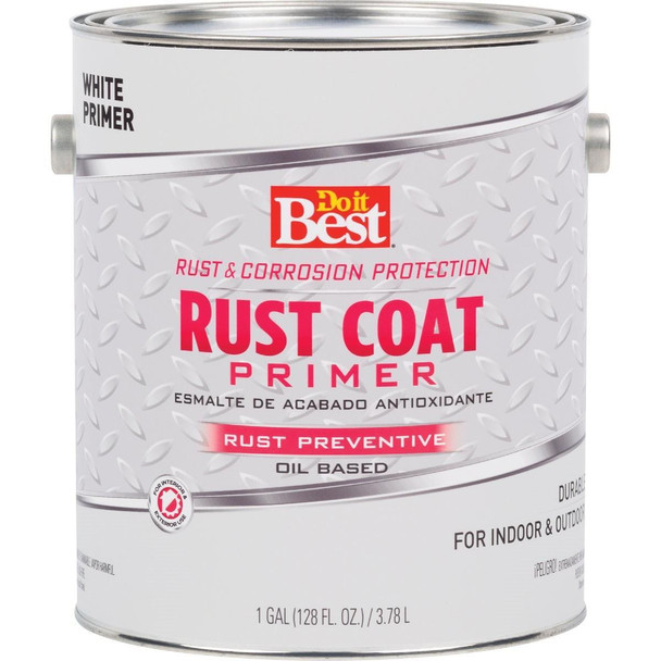 203708D Rust Coat Enamel Primer, White, 1 Gal.