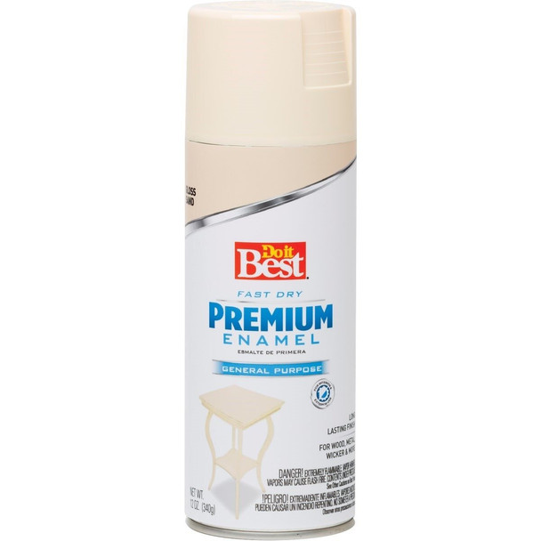 203496D Premium Enamel 12 Oz. Gloss Spray Paint, Sand