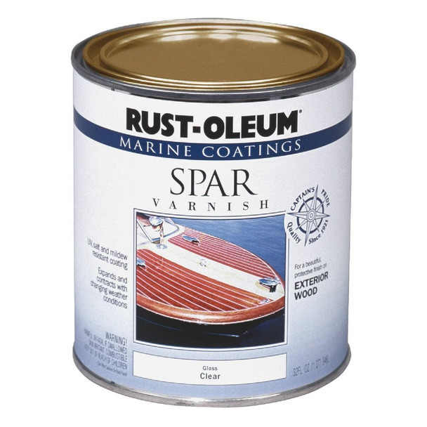 207008 Rust-Oleum Gloss Marine Spar Exterior Varnish, Quart