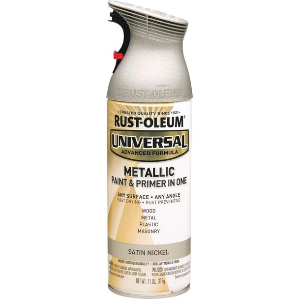 249130 Rust-Oleum Universal 11 Oz. Metallic Satin Nickel Paint
