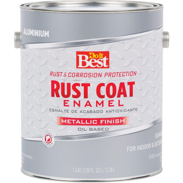 203372D Rust Coat Oil-Based Gloss Enamel, Aluminum, 1 Gal.