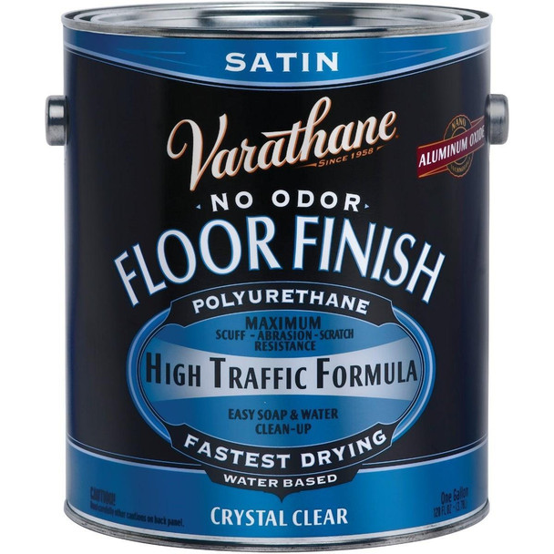 230231 Varathane Satin Water-Based Diamond Floor Finish, Gallon