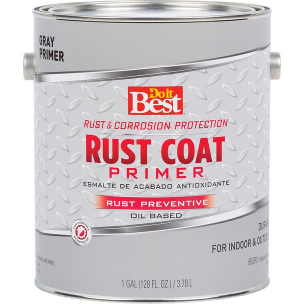 241069D Rust Coat Enamel Primer, Gray, 1 Gal.