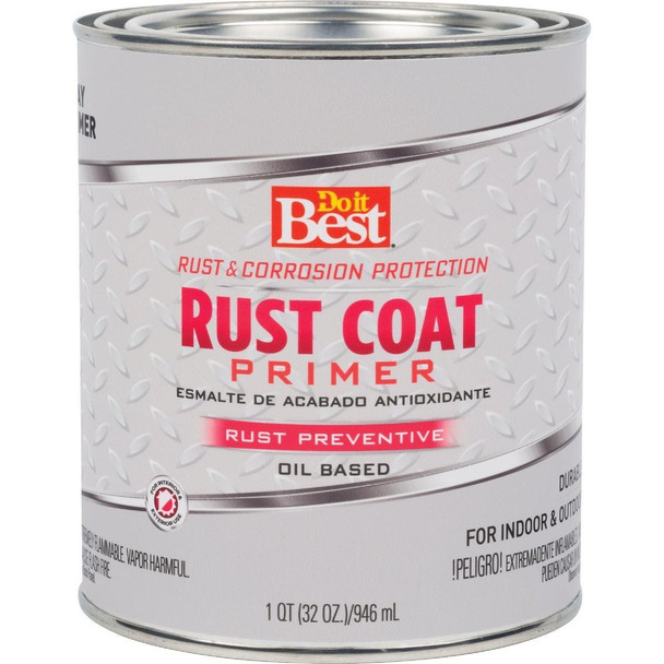 241070D Rust Coat Enamel Primer, Gray, 1 Qt.