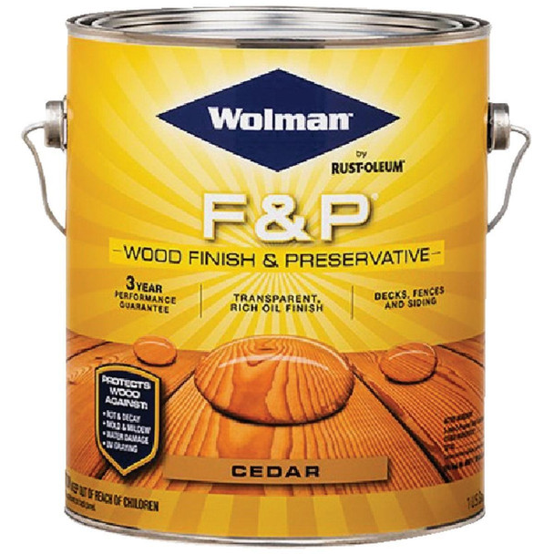 14416 Wolman F&P Transparent Wood Finish And Preservative, Cedar, 1 Gal.