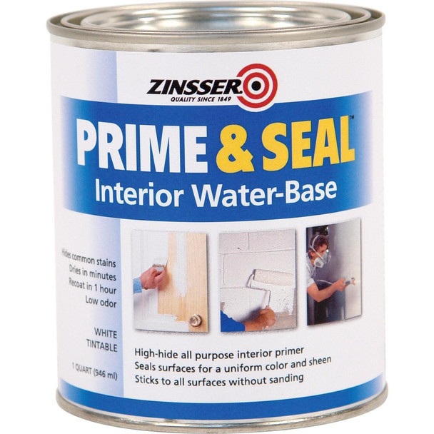 1804 Zinsser Interior Prime & Seal Water-Based Primer, White, 1 Qt.