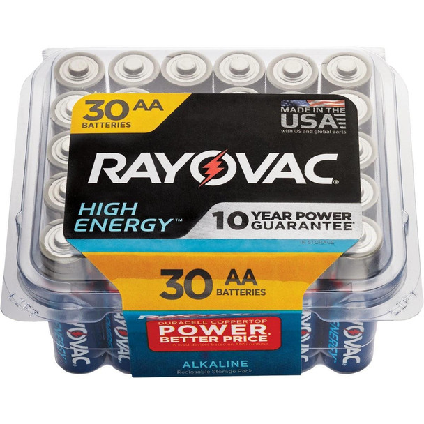 815-30PPTK Rayovac High Energy AA Alkaline Battery (30-Pack)