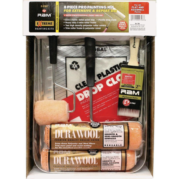 728 Premier Z-Pro 9 In. 3/8 In. Polyester Roller & Tray Set (8-Piece)