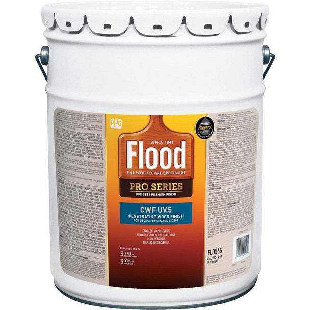 FLD566-05 Flood CWF - UV5 Pro Series Wood Finish Exterior Stain, Cedar, 5 Gal.