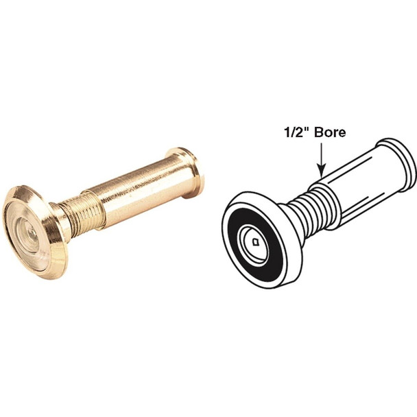 U 9892 Defender Security Brass Wide Angle Door Viewer