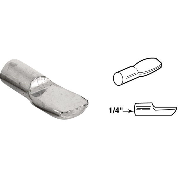 U 10163 Prime-Line 1/4 In. Nickel Spoon-Style Shelf Support Peg (8-Count)