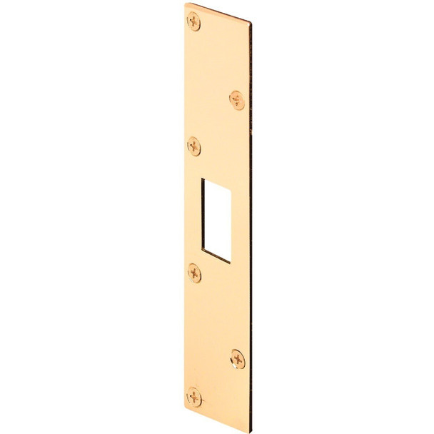 U 9425 Defender Security Polished Brass 1-5/8 In. Deadbolt Security Strike Plate