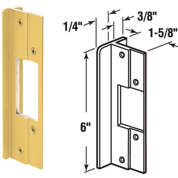 U 9482 Defender Security Brass Aluminum Latch Guard