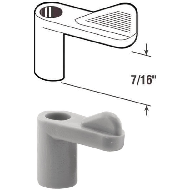 PL7743 Prime-Line 7/16 In. Gray Swivel Plastic Screen Clips with Screws (12 Count)