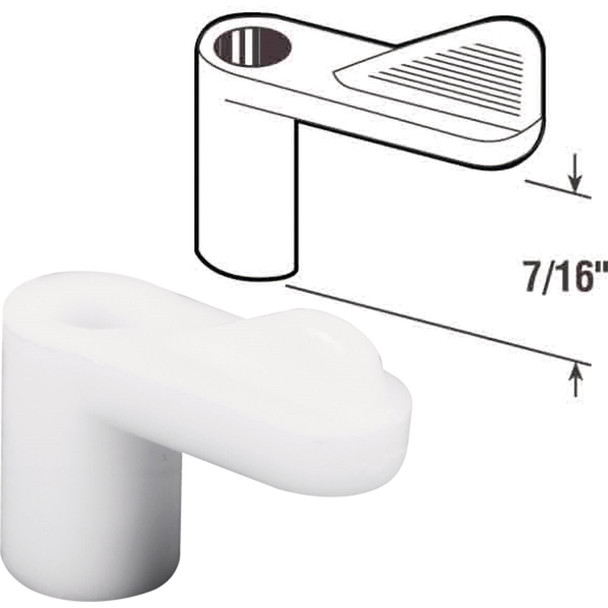 PL7775 Prime-Line 7/16 In. White Swivel Plastic Screen Clips with Screws (12 Count)
