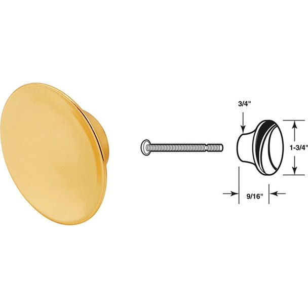 N 6755 Prime Line Bi-Fold Brass Door Knob Pull (2 Count)
