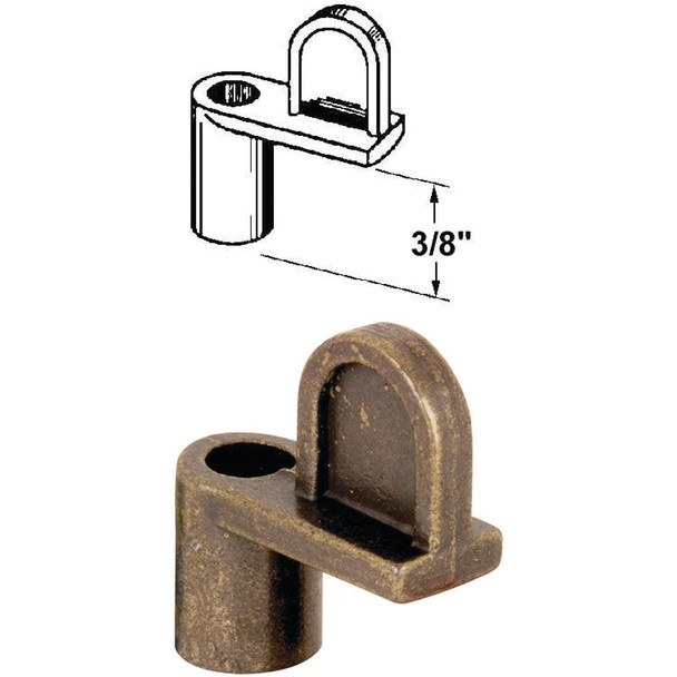 PL7897 Prime-Line 3/8 In. Bronze Swivel Die-cast Screen Clips With Screws (12 Count)