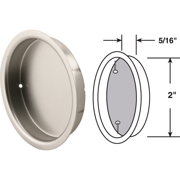 N 7206 Prime-Line 2 In. Closet Finger Door Pull (2 Count)