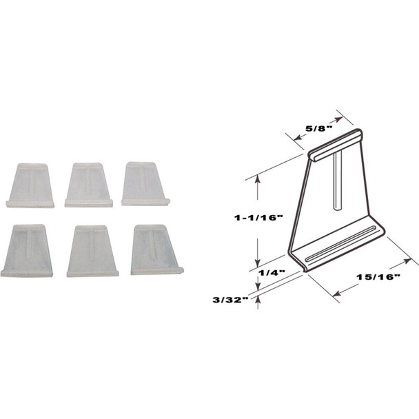 PL14618 Prime-Line White Spline Channel Pull Tab (25-Pack)