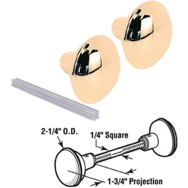 E 2280 Defender Security Brass Hall & Closet Door Knob
