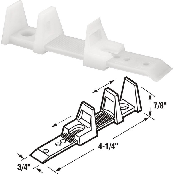 N 6564 Prime-Line Adjustable Floor Mount Bypass Door Guide (2 Count)