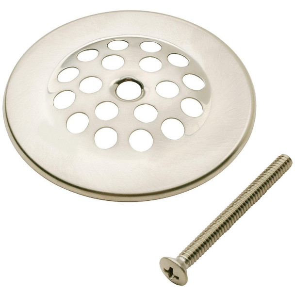 438690 2 In. Dome Cover Tub Drain Strainer with Brushed Nickel Finish
