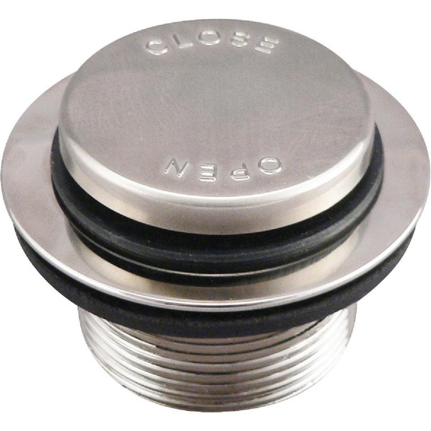 438752 Foot Lok Stop Bathtub Drain Stopper with Brushed Nickel Finish