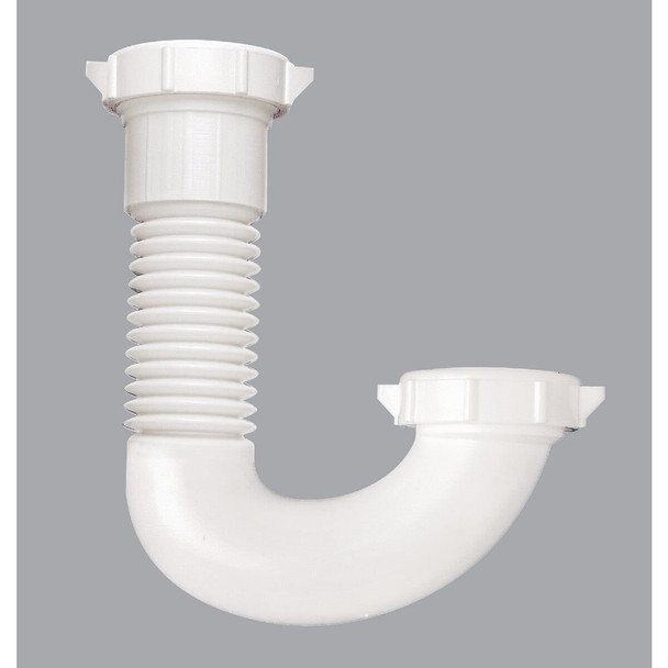 400042 1-1/4 In. x 1-1/2 In. White Plastic J-Bend