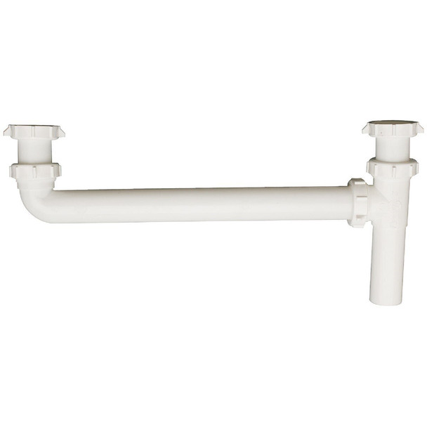414616 1-1/2 In. x 16 In. White Plastic End Outlet Waste