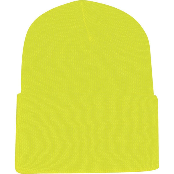 KN-400-NEON YELLOW Outdoor Cap Neon Yellow Cuffed Sock Cap