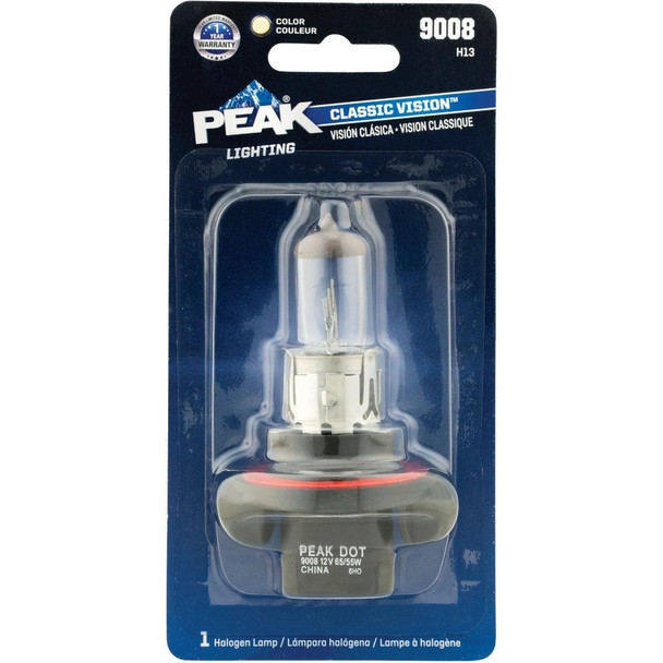 9008-BPP PEAK Classic Vision 9008 H13 12.8V Halogen Automotive Bulb