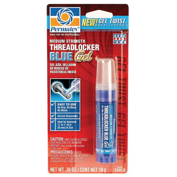 24010 PERMATEX 0.35 Oz. Blue Medium Strength Gel Threadlocker