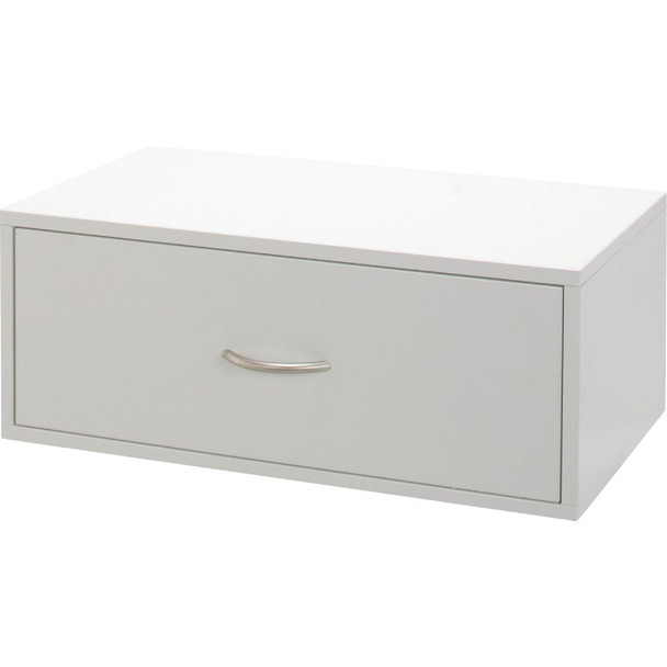 7315112411 FreedomRail Double Hung 1-Drawer White Organization Box