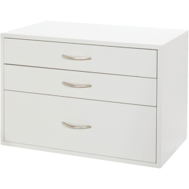 7315032411 FreedomRail 3-Drawer White Organization Box