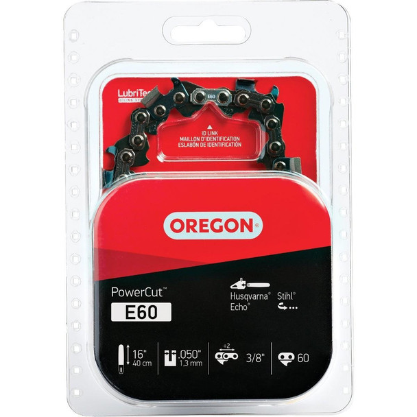 E60 Oregon PowerCut E60 16 In. Chainsaw Chain