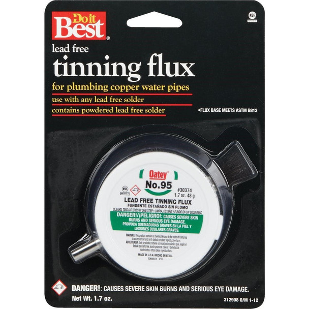 53095 No. 95 1.7 Oz. Lead-Free Tinning Flux with Brush, Powdered