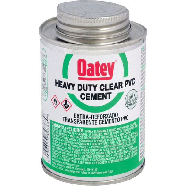30850 Oatey 4 Oz. Heavy Bodied Heavy-Duty Clear PVC Cement