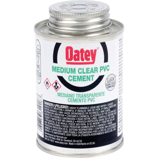31017 Oatey 4 Oz. Medium Bodied Clear PVC Cement
