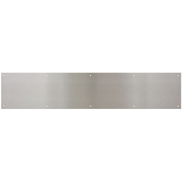 N270314 National 6 In. x 30 In. Satin Nickel Aluminum Kickplate