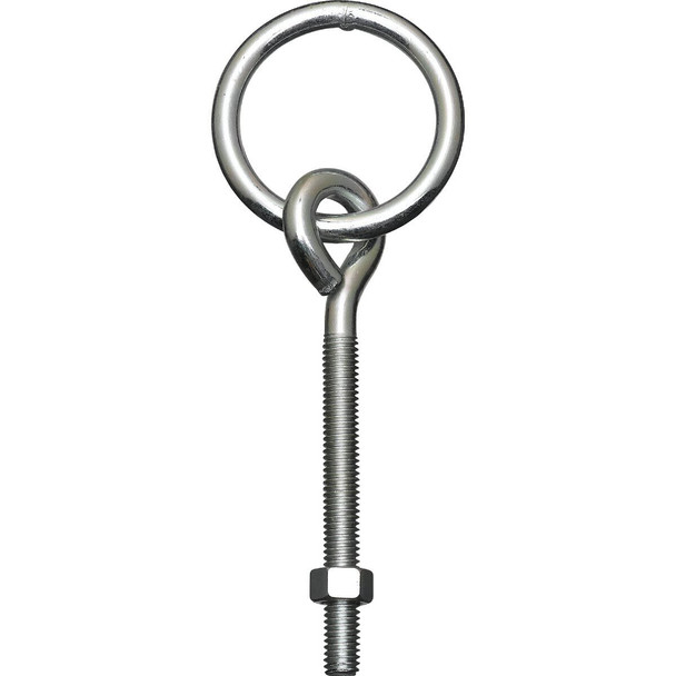 N220632 National 3/8 In. x 5-1/8 In. Zinc Ring Eye Bolt