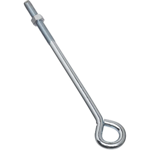 N221341 National 1/2 In. x 12 In. Zinc Eye Bolt with Hex Nut