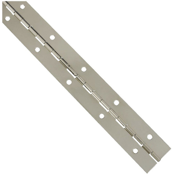 N265389 National Steel 1-1/2 In. x 12 In. Nickel Continuous Hinge