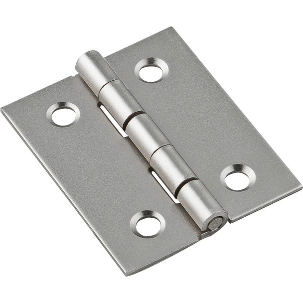 N211014 National 1-1/2 In. x 1-1/4 In. Satin Nickel Broad Hinge (2-Pack)
