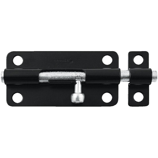 N151621 National 4 In. Black Steel Door Barrel Bolt