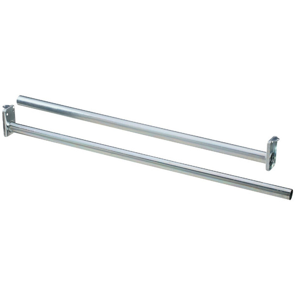 N189654 Stanley National 72 In. To 120 In. Adjustable Closet Rod, Bright Steel