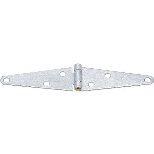 N128249 National 1.61 In. x 4 In. Galvanized Heavy-Duty Strap Hinge