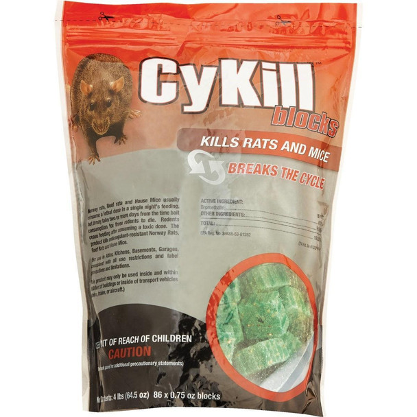112825 CyKill Block Rat And Mouse Poison, 4 Lb.