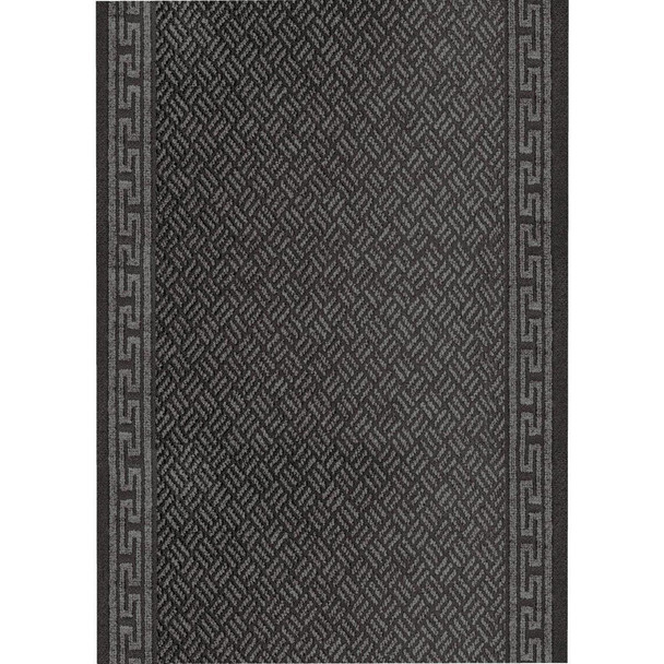 MT1003657EA Multy Home Greek Key 26 In. x 60 Ft. Gray Carpet Runner, Indoor/Outdoor