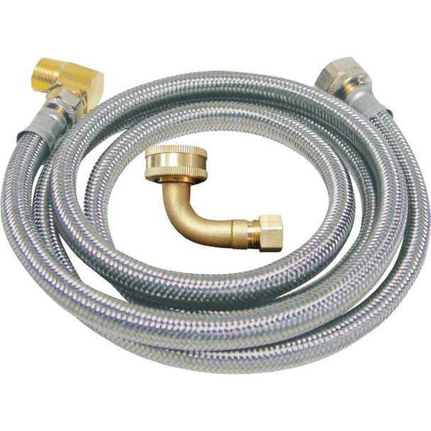 496-201DIB B&K 3/8 In. x 3/8 In. x 48 In. L Stainless Steel Dishwasher Connector