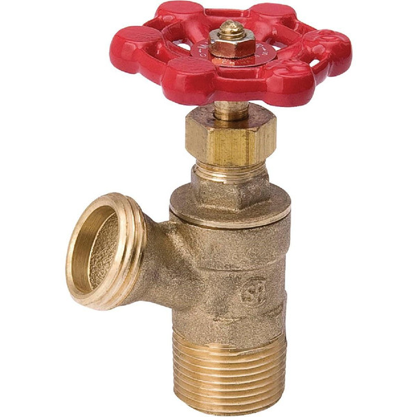 102-704 ProLine 3/4 In. MIP x 3/4 In. Hose Thread Brass Boiler Drain with Stuffing Box
